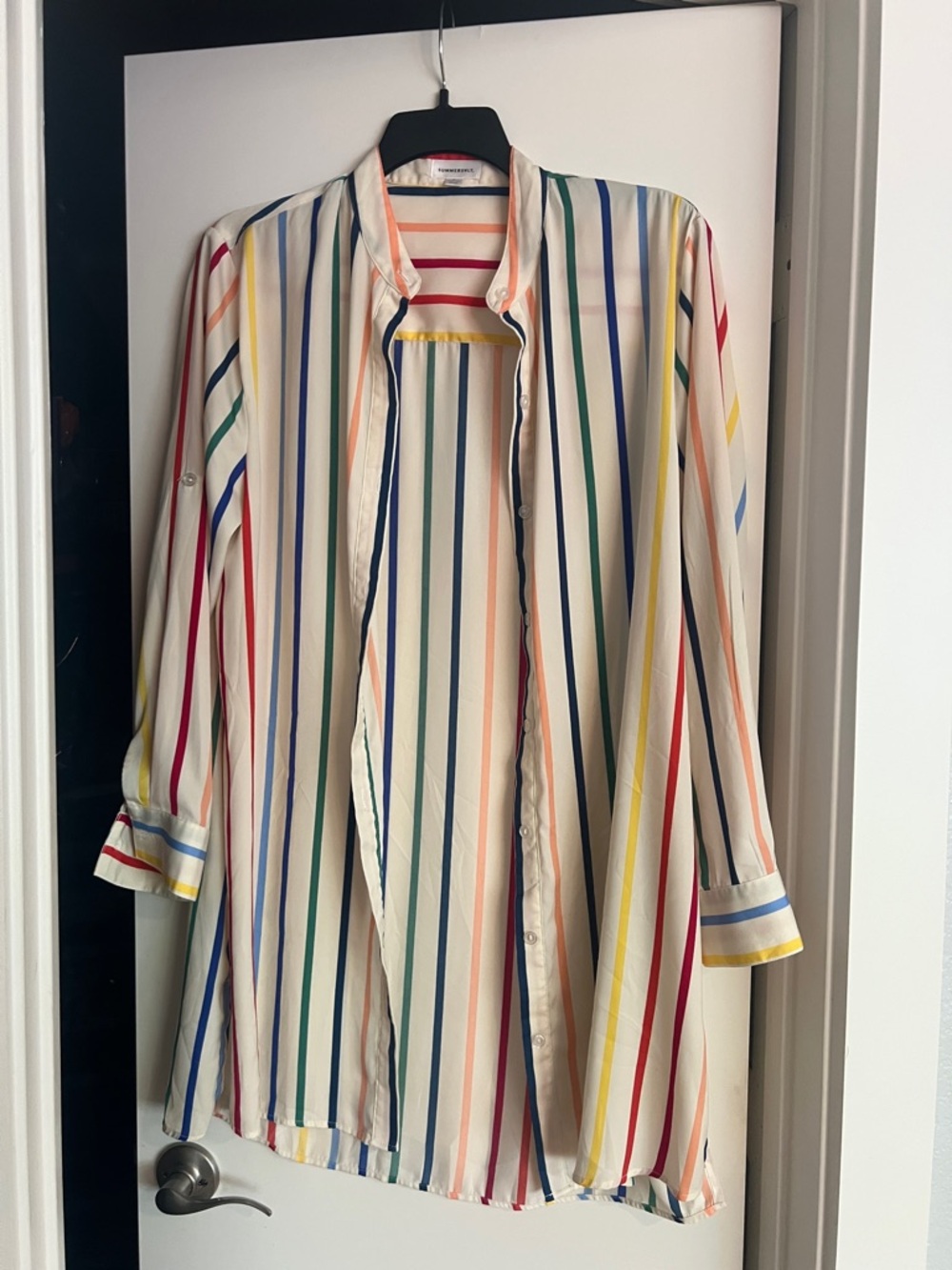 Summersalt Rainbow Stripe Swim Coverup